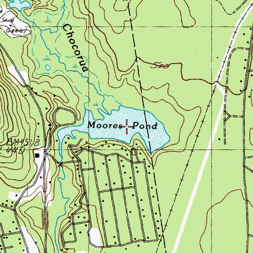 Topographic Map of Moores Pond, NH