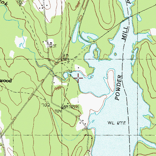 Topographic Map of Moose Brook, NH