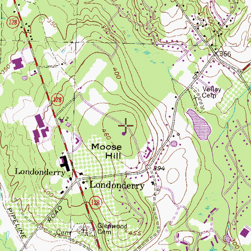 Topographic Map of Moose Hill, NH
