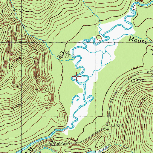 Topographic Map of Moose Pond Brook, NH