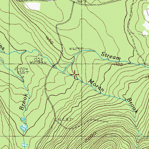 Topographic Map of Moran Brook, NH
