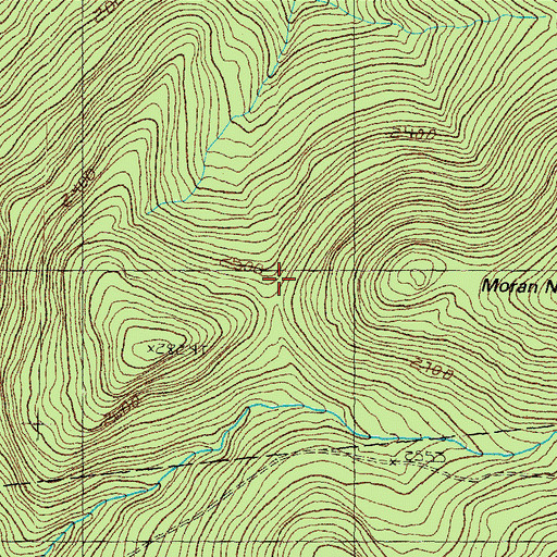 Topographic Map of Moran Notch, NH
