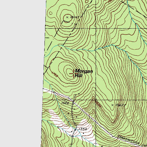 Topographic Map of Morgan Hill, NH