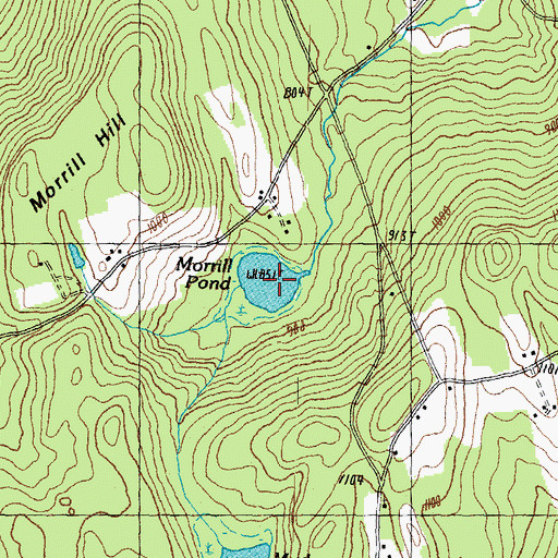 Topographic Map of Morrill Pond, NH
