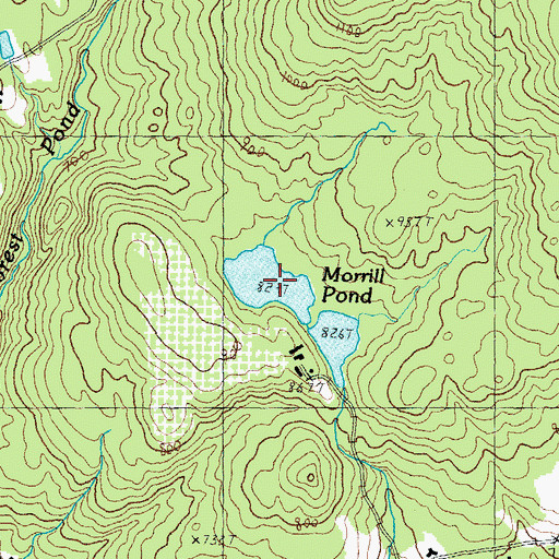 Topographic Map of Morrill Pond, NH