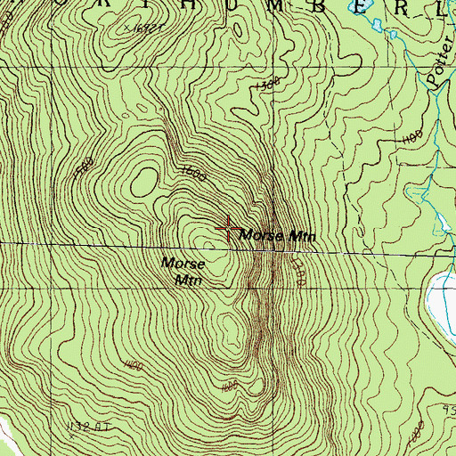 Topographic Map of Morse Mountain, NH