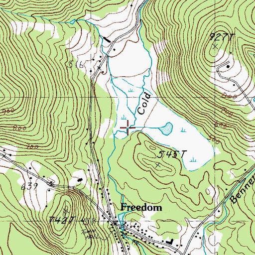 Topographic Map of Moulton Brook, NH