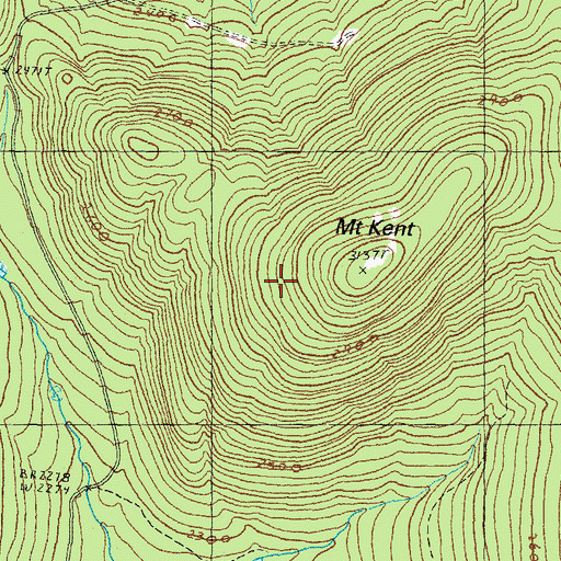 Topographic Map of Mount Kent, NH