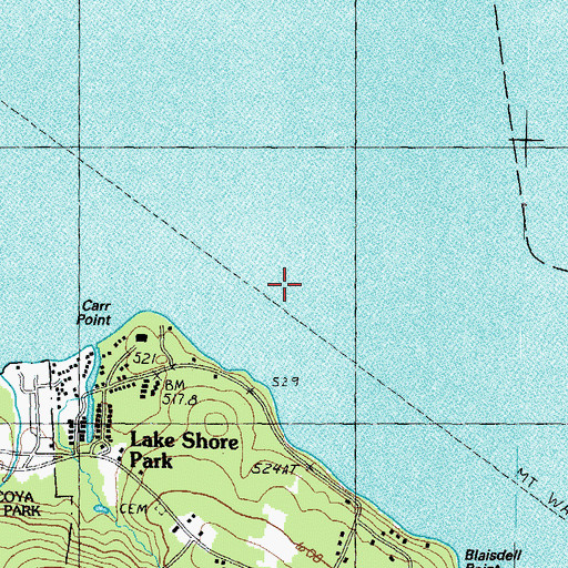 Topographic Map of Mount Washington Boat Route, NH
