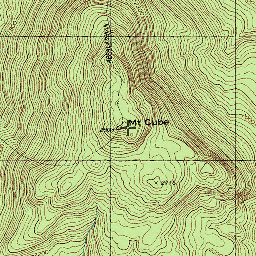 Topographic Map of Mount Cube, NH