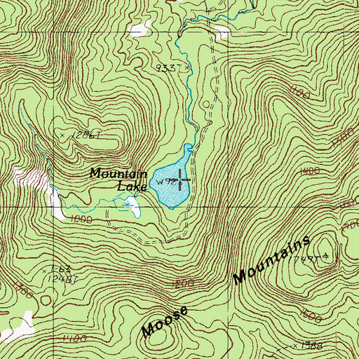 Topographic Map of Mountain Lake, NH