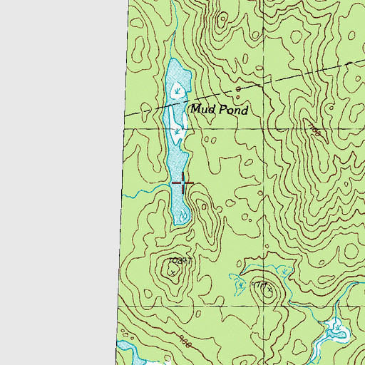 Topographic Map of Mud Pond, NH