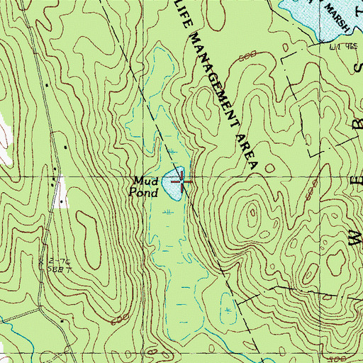 Topographic Map of Mud Pond, NH