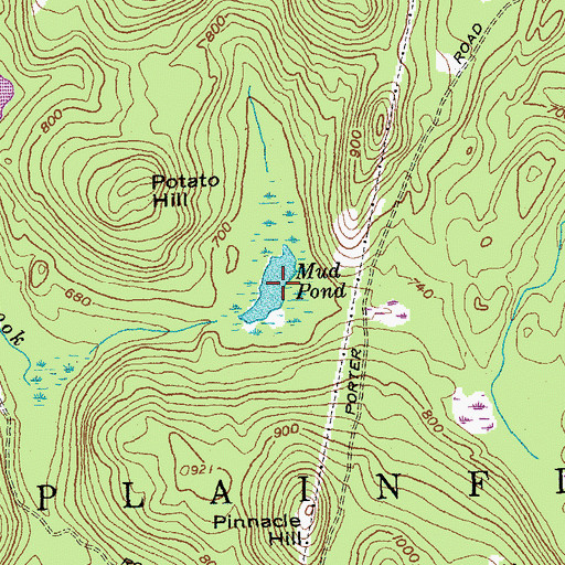 Topographic Map of Mud Pond, NH