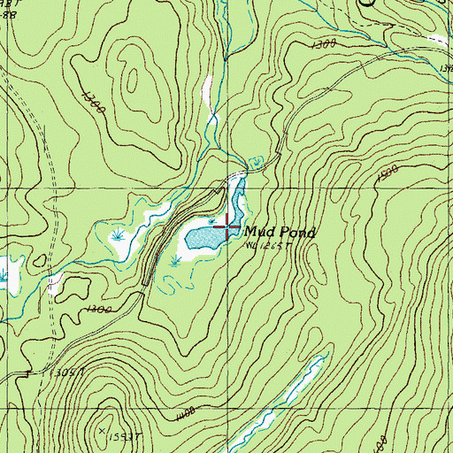 Topographic Map of Mud Pond, NH