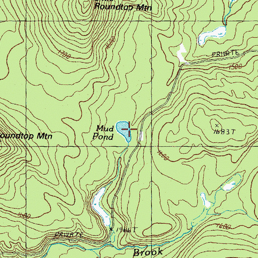 Topographic Map of Mud Pond, NH