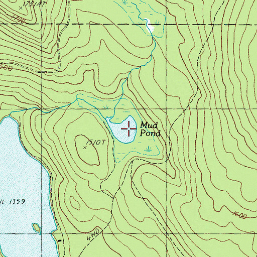 Topographic Map of Mud Pond, NH