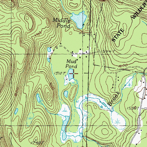 Topographic Map of Mud Pond, NH
