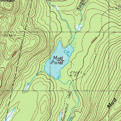Topographic Map of Mud Pond, NH