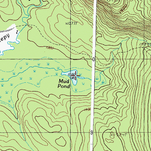 Topographic Map of Mud Pond Lake, NH
