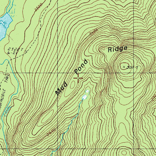 Topographic Map of Mud Pond Ridge, NH
