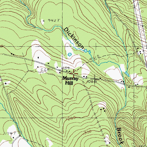Topographic Map of Murray Hill, NH