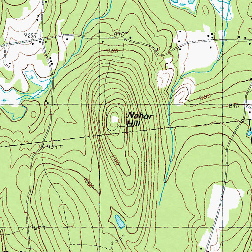 Topographic Map of Nahor Hill, NH