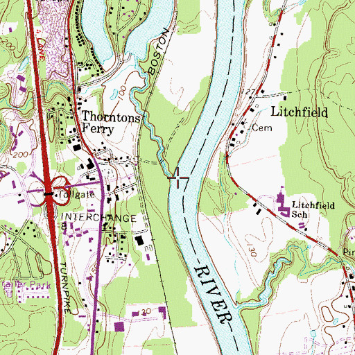 Topographic Map of Naticook Brook, NH