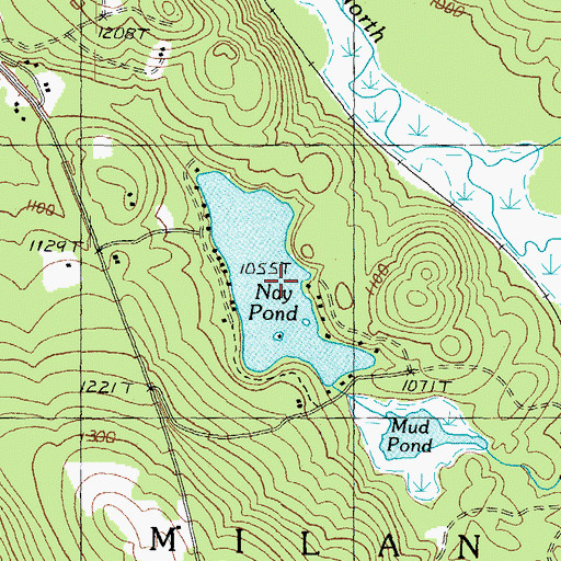 Topographic Map of Nay Pond, NH