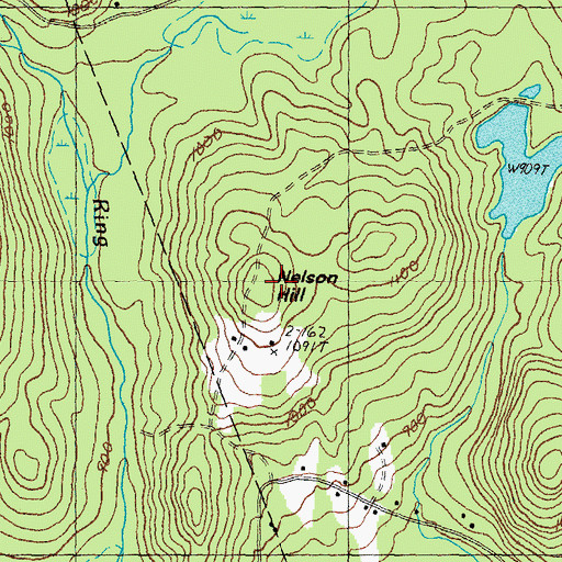 Topographic Map of Nelson Hill, NH