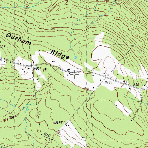 Topographic Map of New Durham Ridge, NH