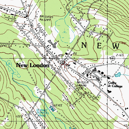 Topographic Map of New London, NH