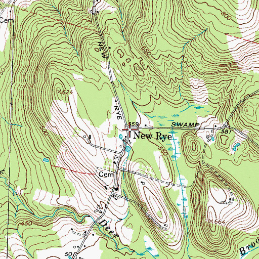 Topographic Map of New Rye, NH