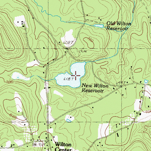 Topographic Map of New Wilton Reservoir, NH