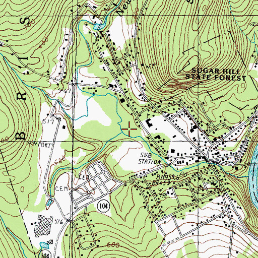 Topographic Map of Newfound River, NH