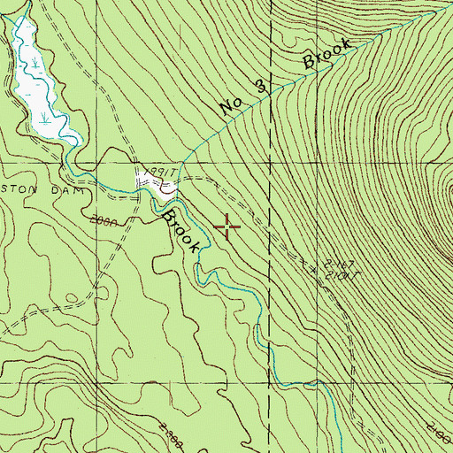 Topographic Map of Number Three Brook, NH