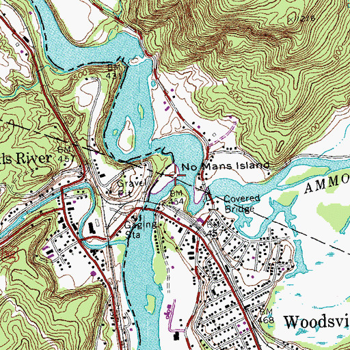 Topographic Map of No Mans Island, NH