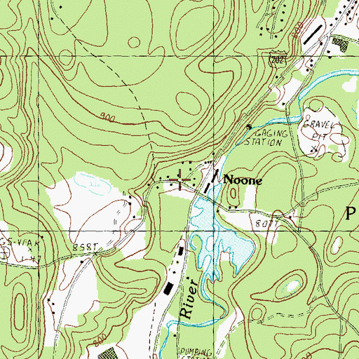 Topographic Map of Noone, NH