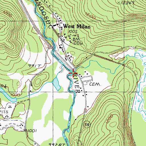 Topographic Map of North Branch Upper Ammonoosuc River, NH