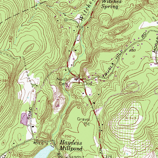 Topographic Map of North Cemetery, NH
