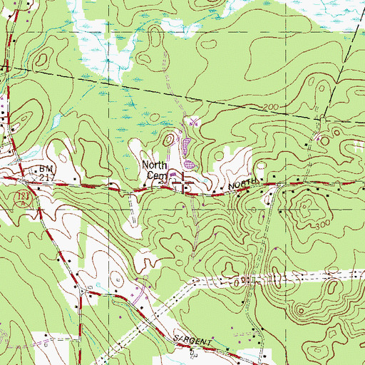 Topographic Map of North Cemetery, NH