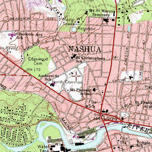 Topographic Map of North Common, NH