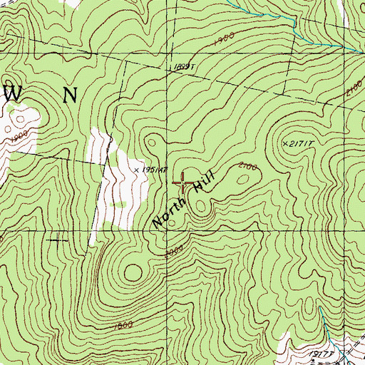 Topographic Map of North Hill, NH