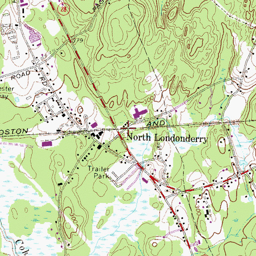 Topographic Map of North Londonderry, NH
