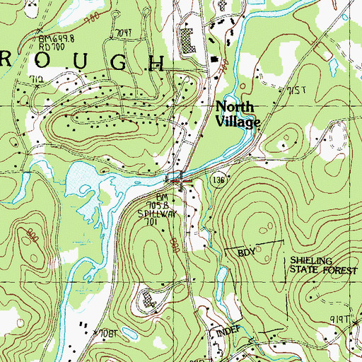 Topographic Map of North Village, NH