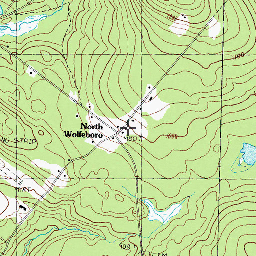 Topographic Map of North Wolfeboro, NH