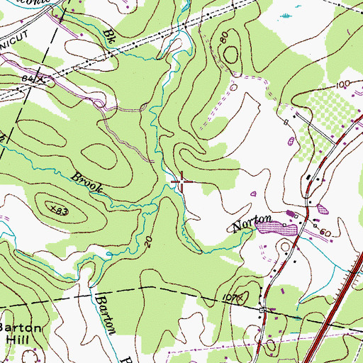 Topographic Map of Norton Brook, NH