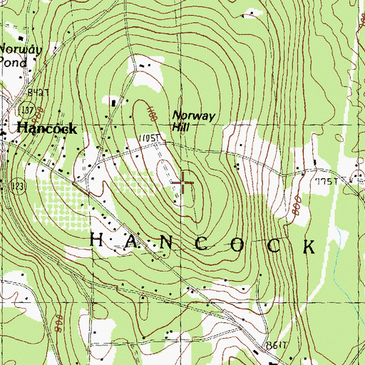 Topographic Map of Norway Hill, NH