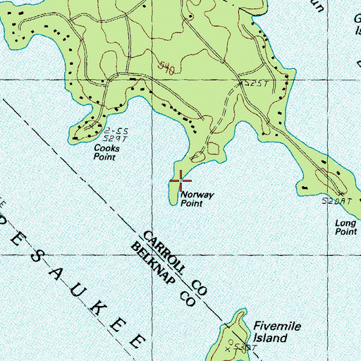 Topographic Map of Norway Point, NH