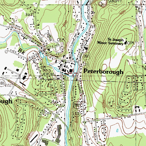 Topographic Map of Nubanusit Brook, NH
